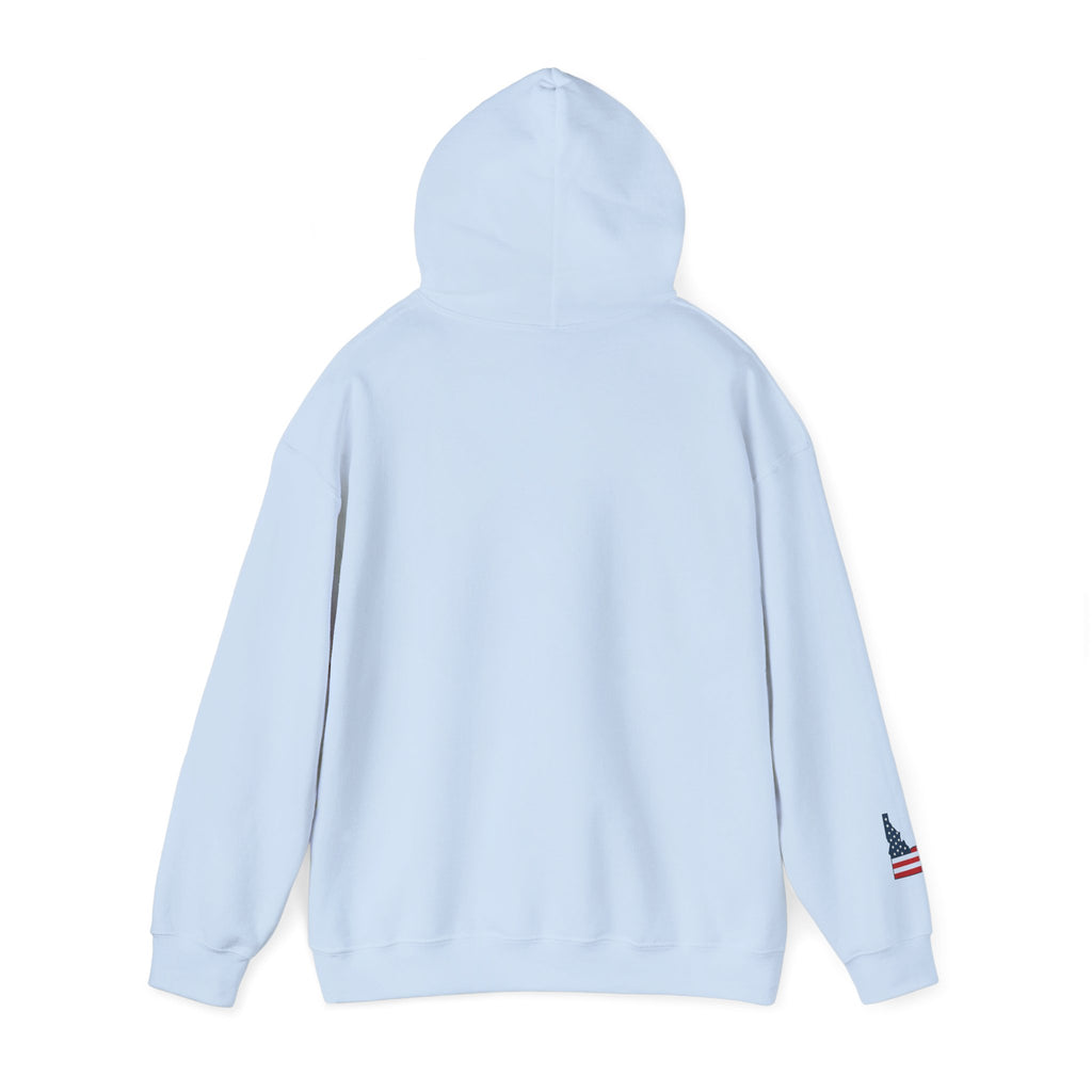 'Idaho American' Hoodie with Sleeve Logo