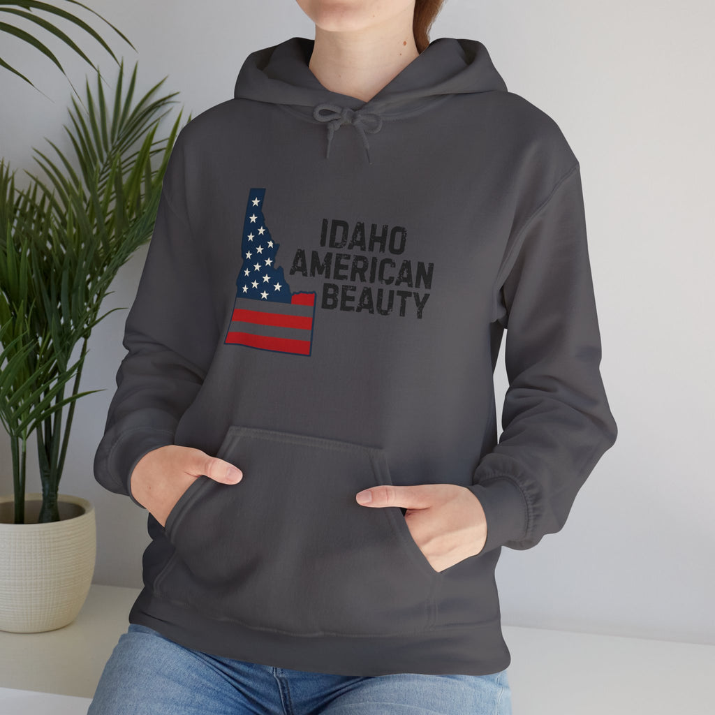 Idaho American Beauty Hoodie with No Sleeve Logo