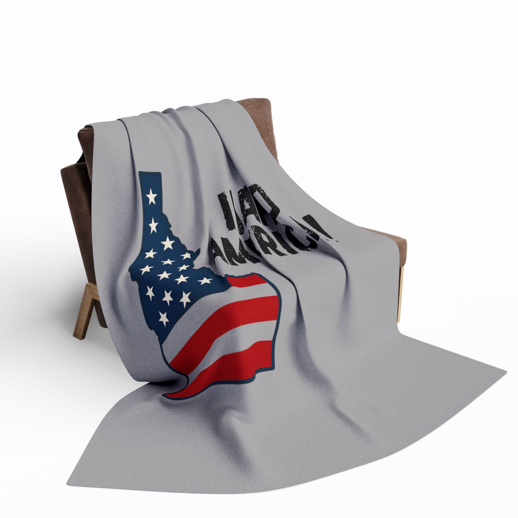 Idaho American Fleece Blanket – Patriotic Flag Throw