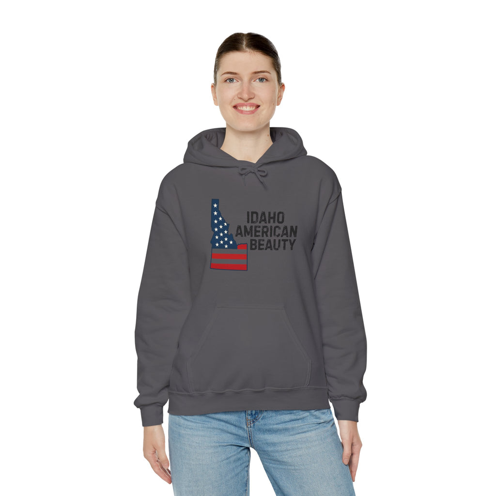 Idaho American Beauty Hoodie with No Sleeve Logo
