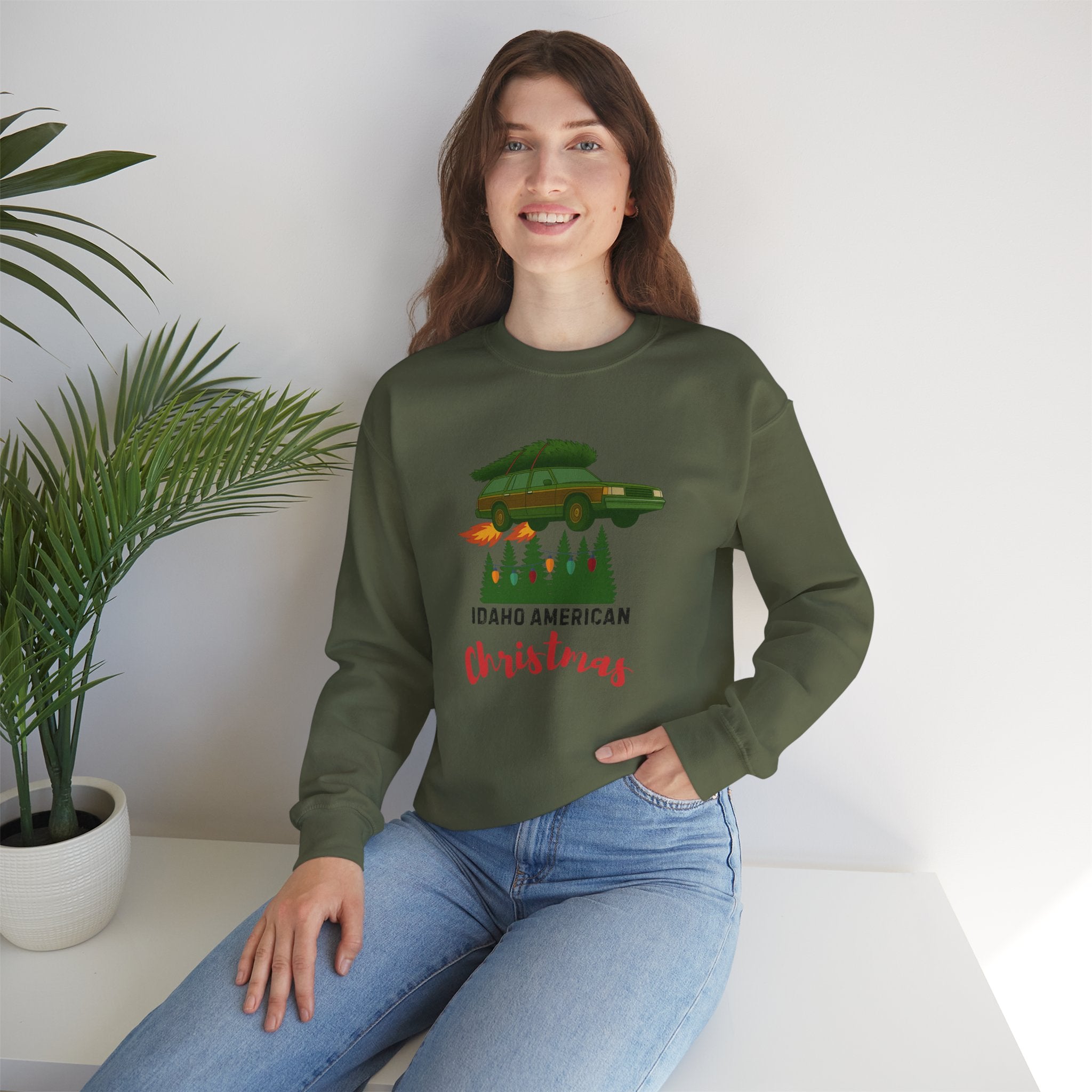 "Idaho American Christmas Holiday Vacation" Sweatshirt