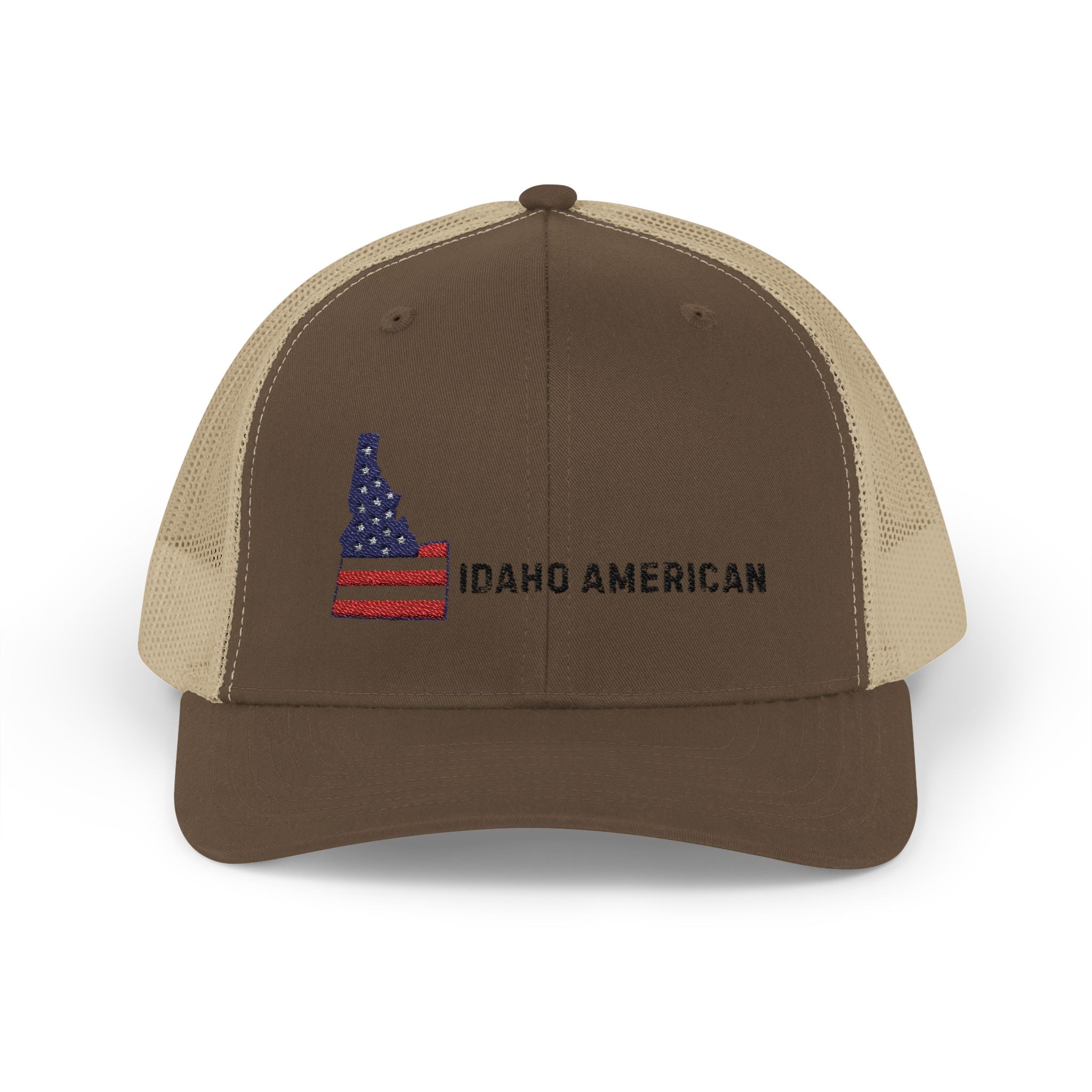 "Idaho American" Embroidered Snapback Trucker Cap