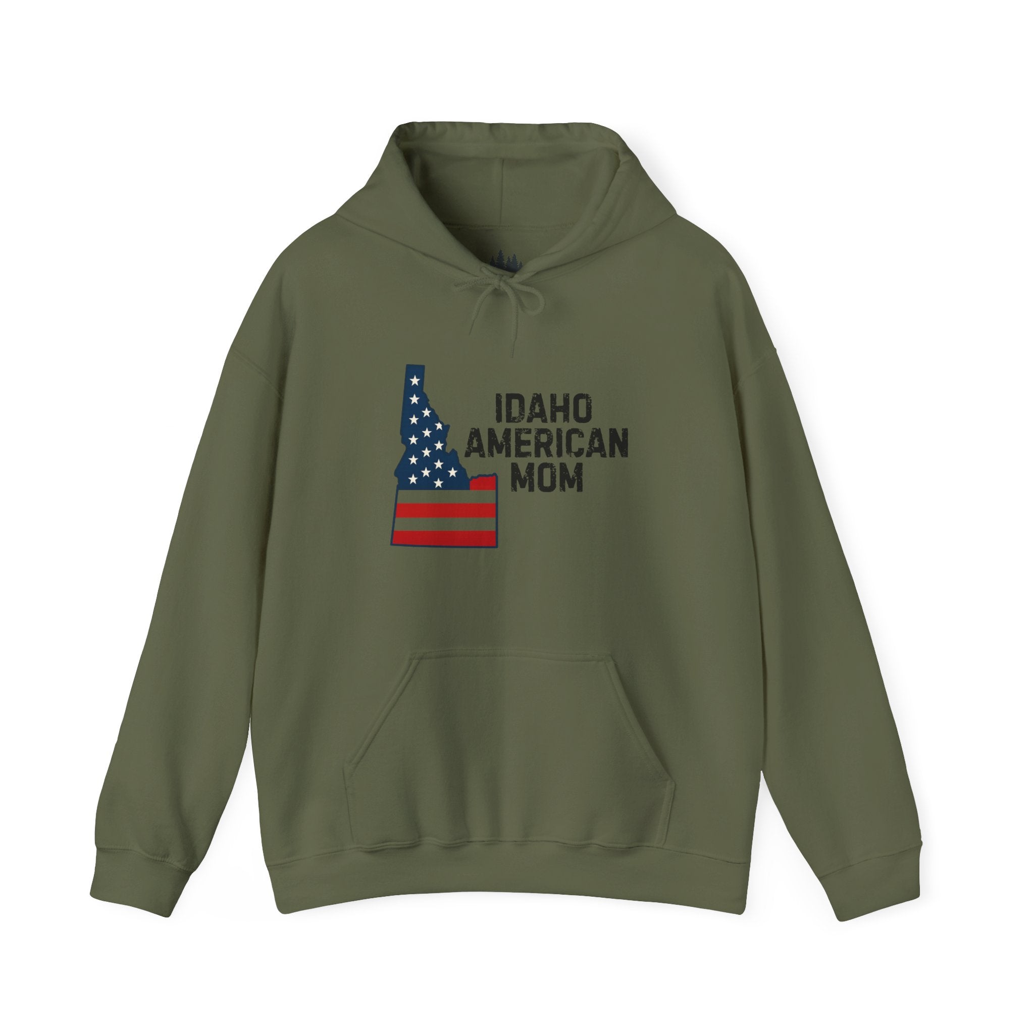 Idaho American Mom Hoodie With No Sleeve Logo