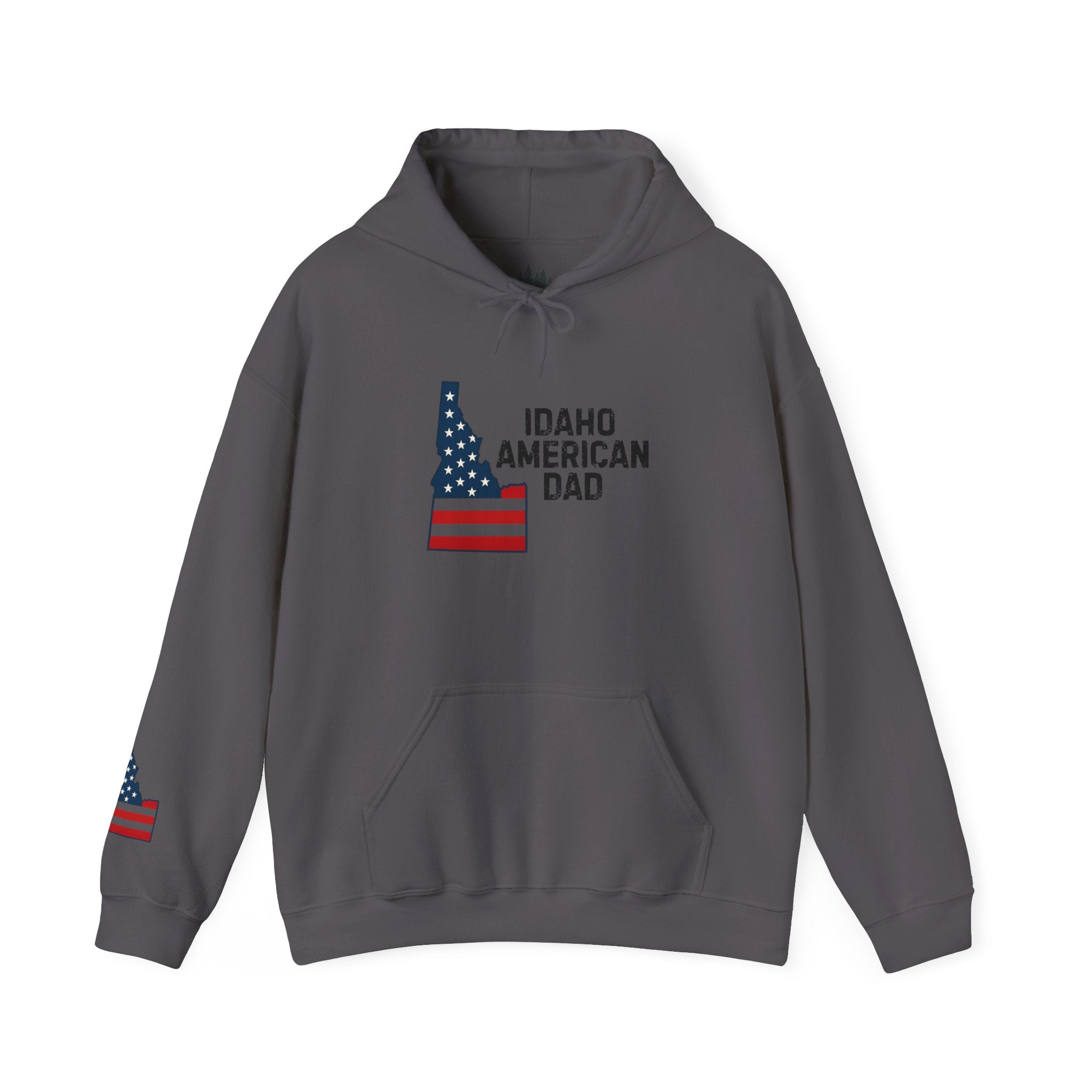 Idaho American Dad Hoodie with Sleeve Logo