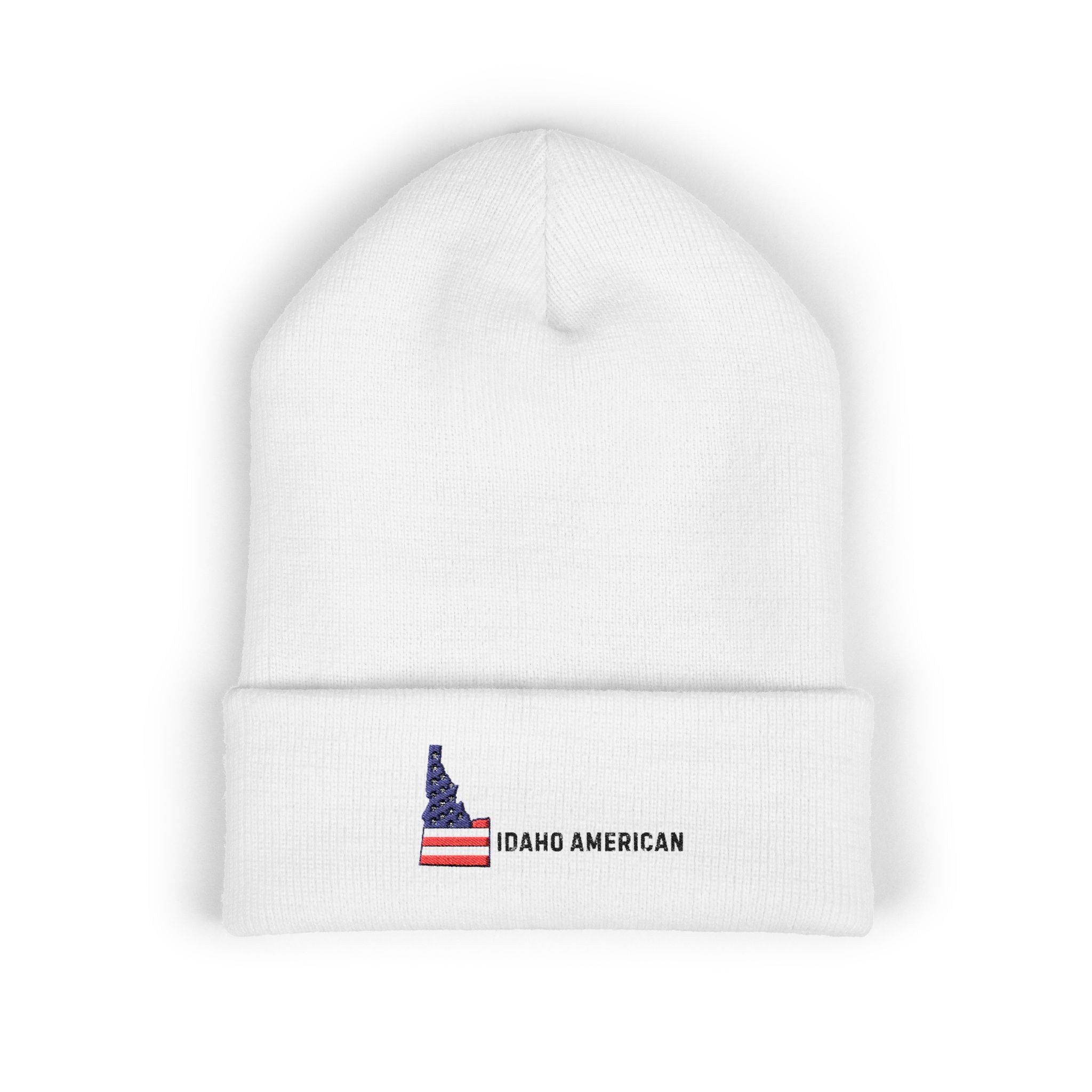 Idaho American Embroidered Beanie — Cuffed Knit Winter Hat