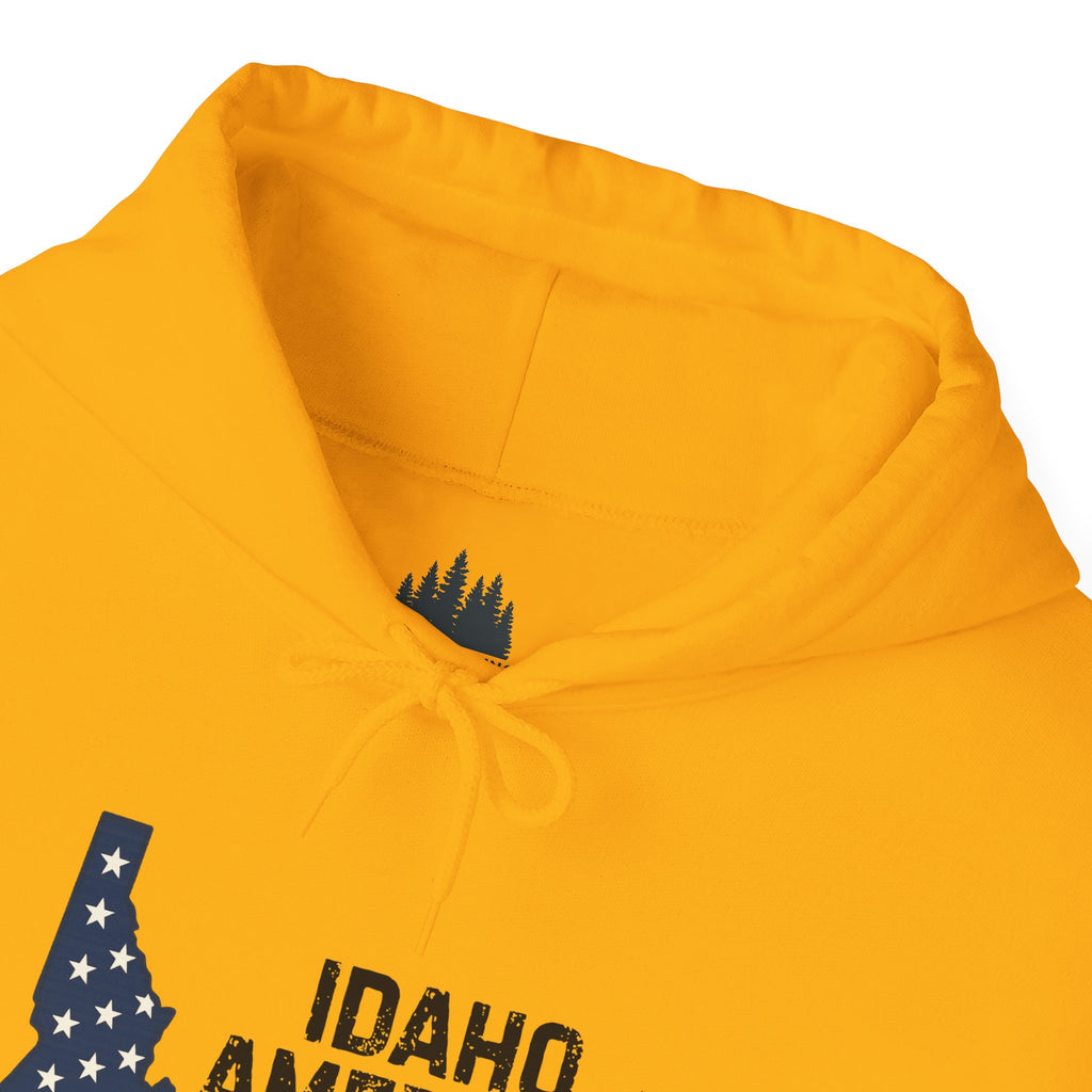 Idaho American Dad Hoodie No Sleeve Logo