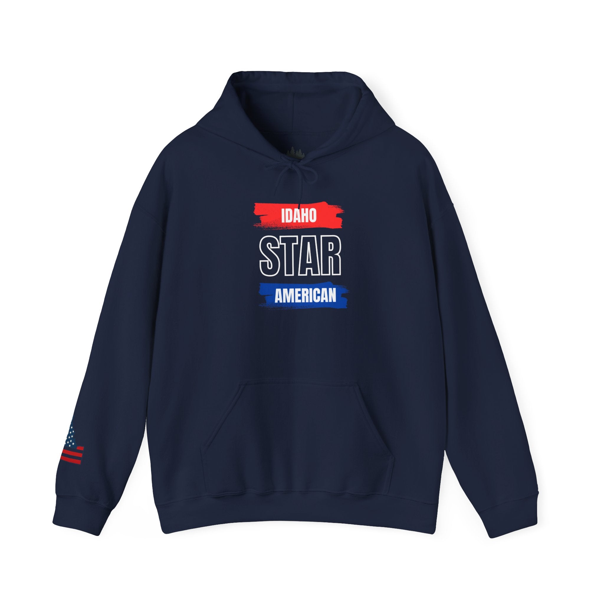 Idaho American Star Hoodie with Sleeve Logo